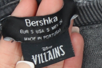 Womens UK Size S Bershka Grey Pullover Sweatshirt