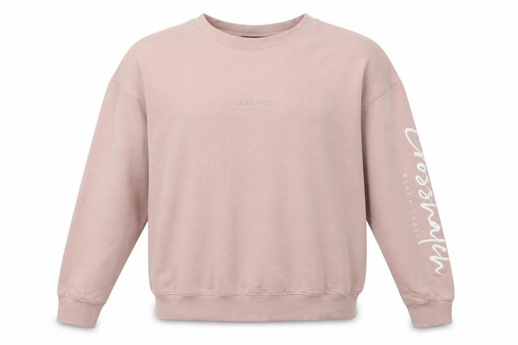 Mens UK Size XL Crosshatch Pink Pullover Sweatshirt