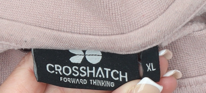 Mens UK Size XL Crosshatch Pink Pullover Sweatshirt