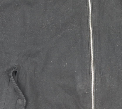 Mens UK Size XL Topman Black Bomber Jacket