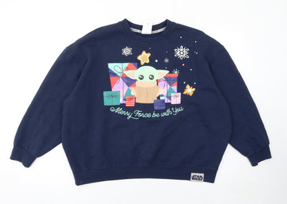 Womens UK Size M Disney Blue Pullover Sweatshirt