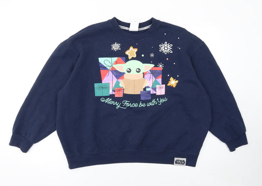 Womens UK Size M Disney Blue Pullover Sweatshirt
