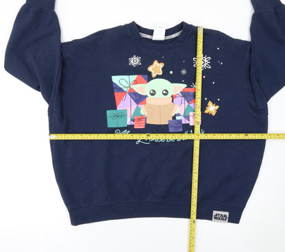 Womens UK Size M Disney Blue Pullover Sweatshirt