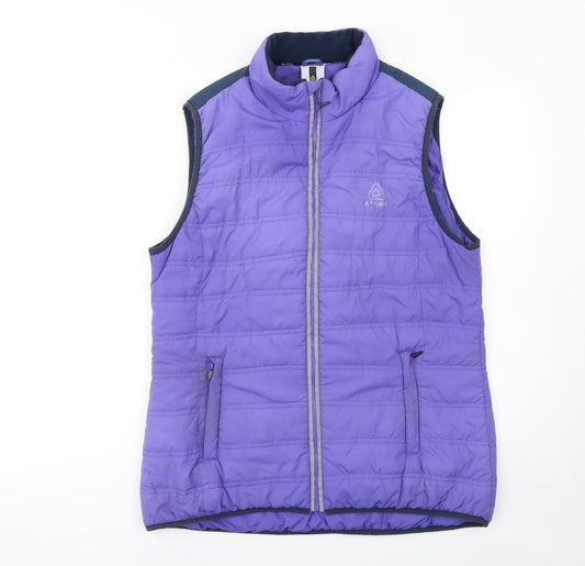 Womens UK Size L Azzurri Purple Quilted Coat