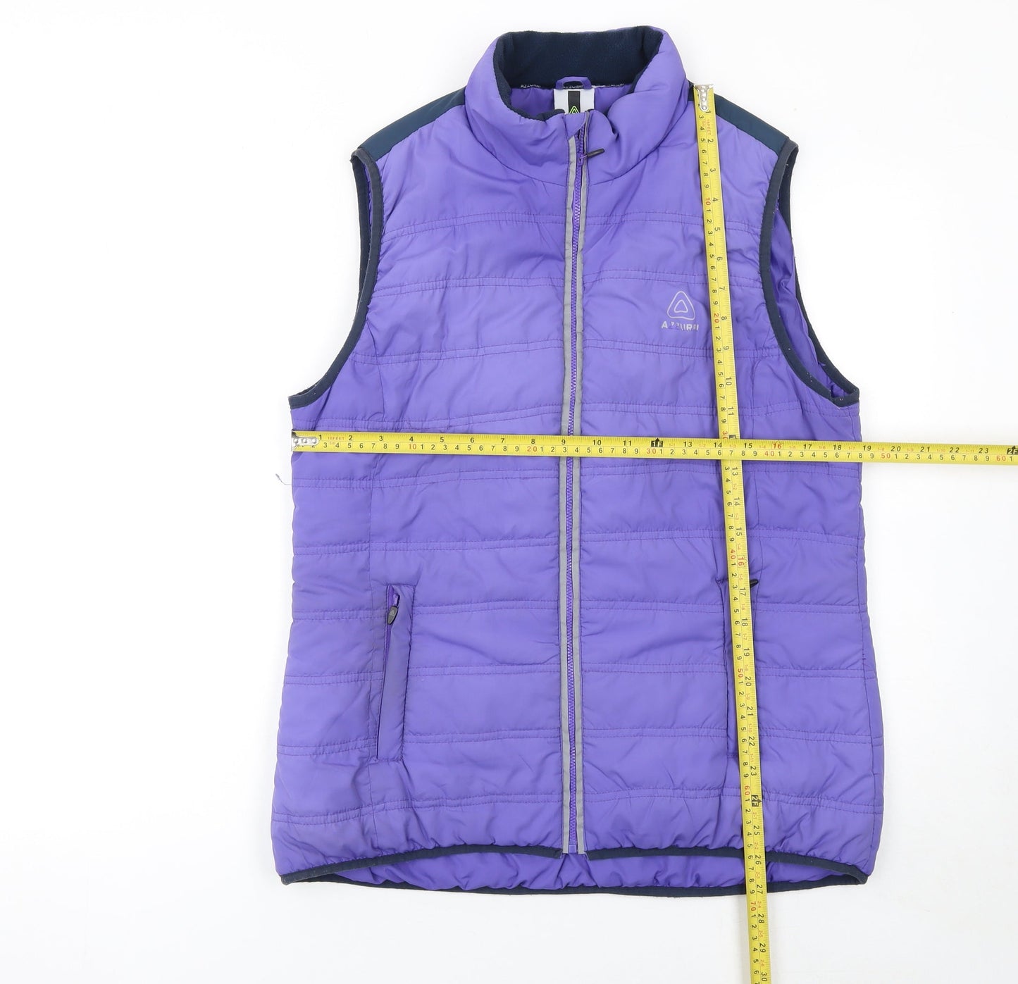 Womens UK Size L Azzurri Purple Quilted Coat