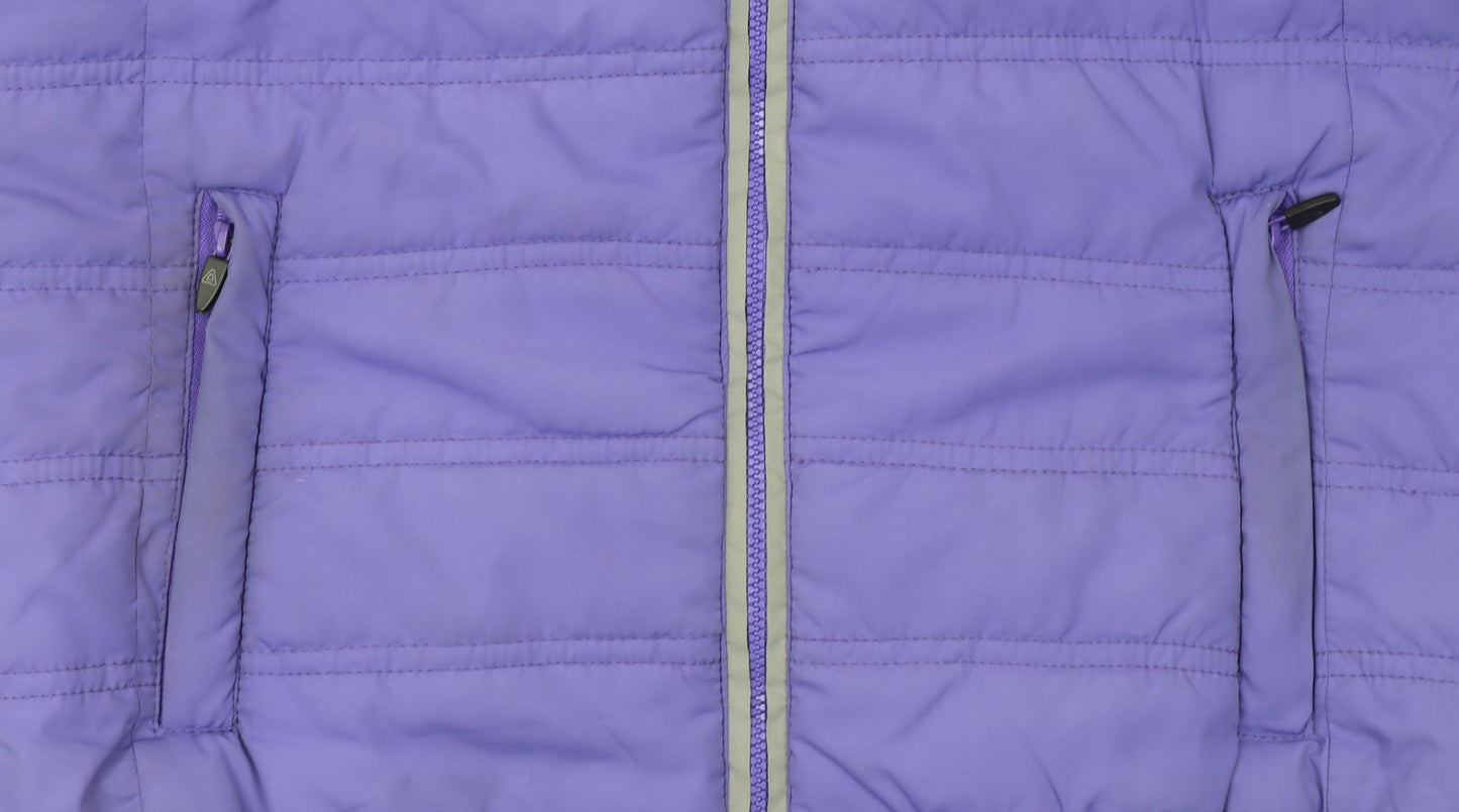 Womens UK Size L Azzurri Purple Quilted Coat