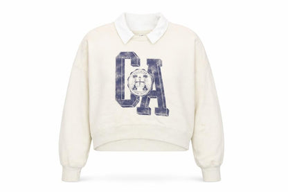 Womens UK Size S Hollister Beige Pullover Sweatshirt