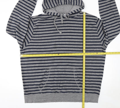 Mens UK Size 2XL The Basics Grey Pullover Hoodie