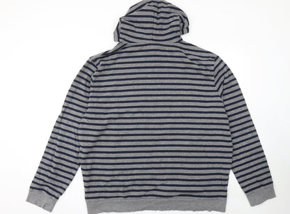 Mens UK Size 2XL The Basics Grey Pullover Hoodie