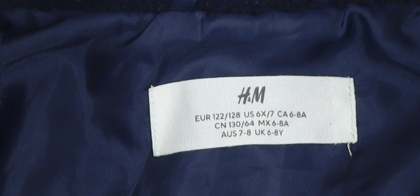 Boys UK Size 6-8 Years H&M Blue Basic Jacket