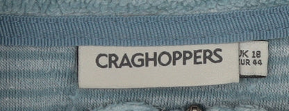 Craghoppers Women Blue 1/2 Zip Fleece Sweatshirt UK 18