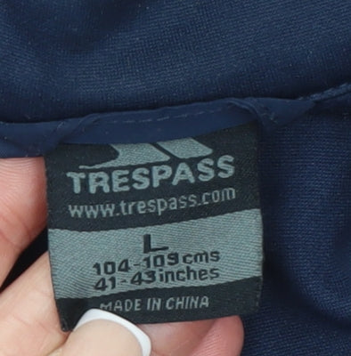 Trespass Mens Blue L Softshell Full Zip Activewear Jacket