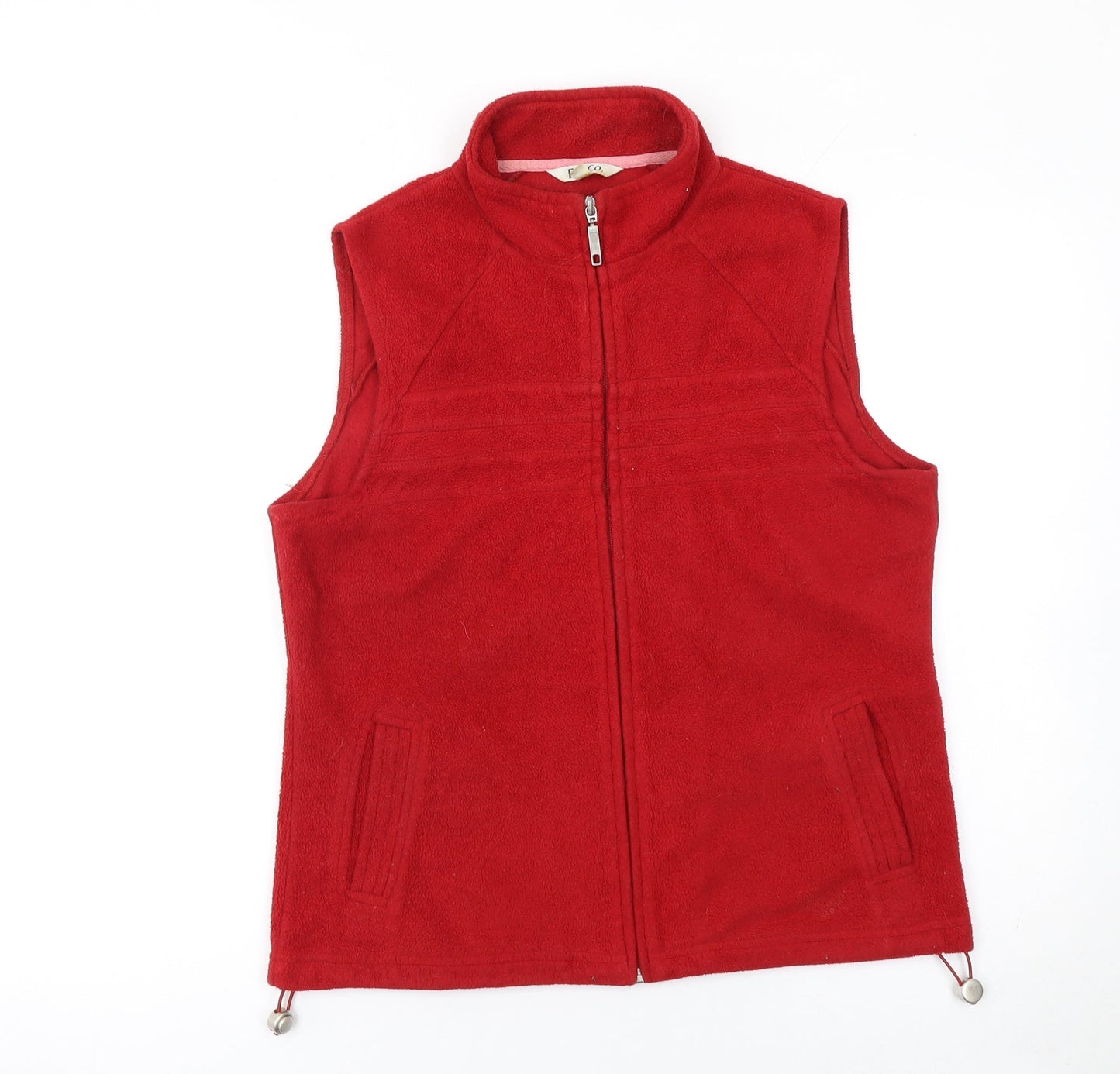 Mackays Women Red Fleece Zip Waistcoat Bodywarmer M