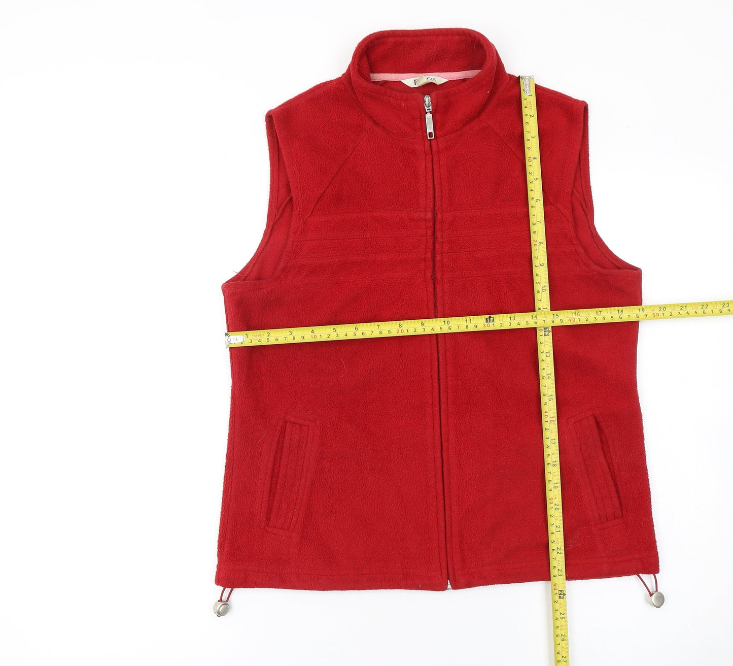 Mackays Women Red Fleece Zip Waistcoat Bodywarmer M