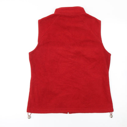Mackays Women Red Fleece Zip Waistcoat Bodywarmer M