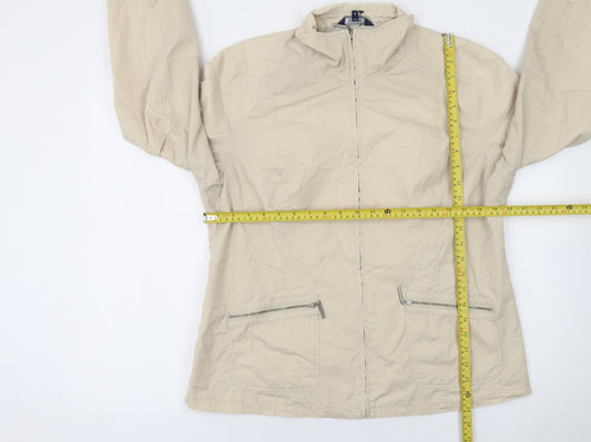 Maine New England Women's Beige Lightweight Zip Jacket Size 16