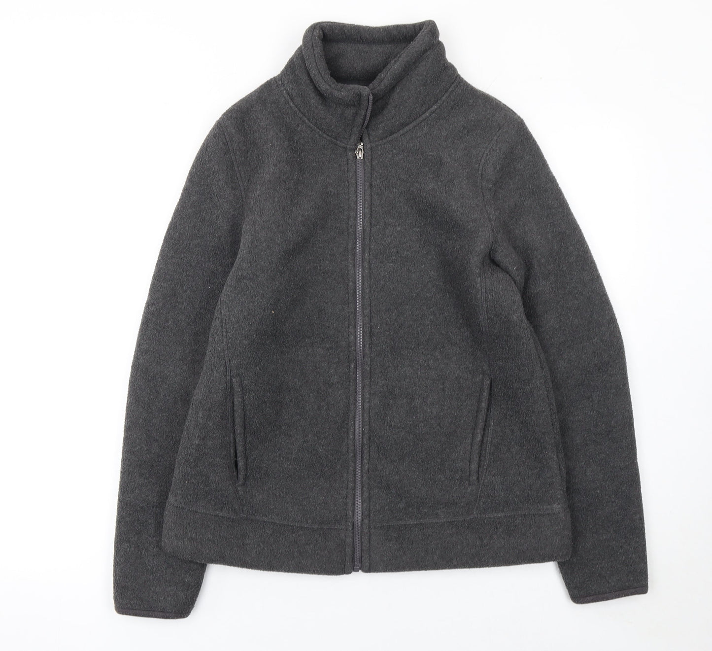 Marks and Spencer Womens Grey Fleece Full Zip Jacket UK 12