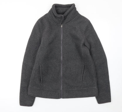 Marks and Spencer Womens Grey Fleece Full Zip Jacket UK 12