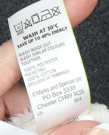 Marks and Spencer Womens Grey Fleece Full Zip Jacket UK 12