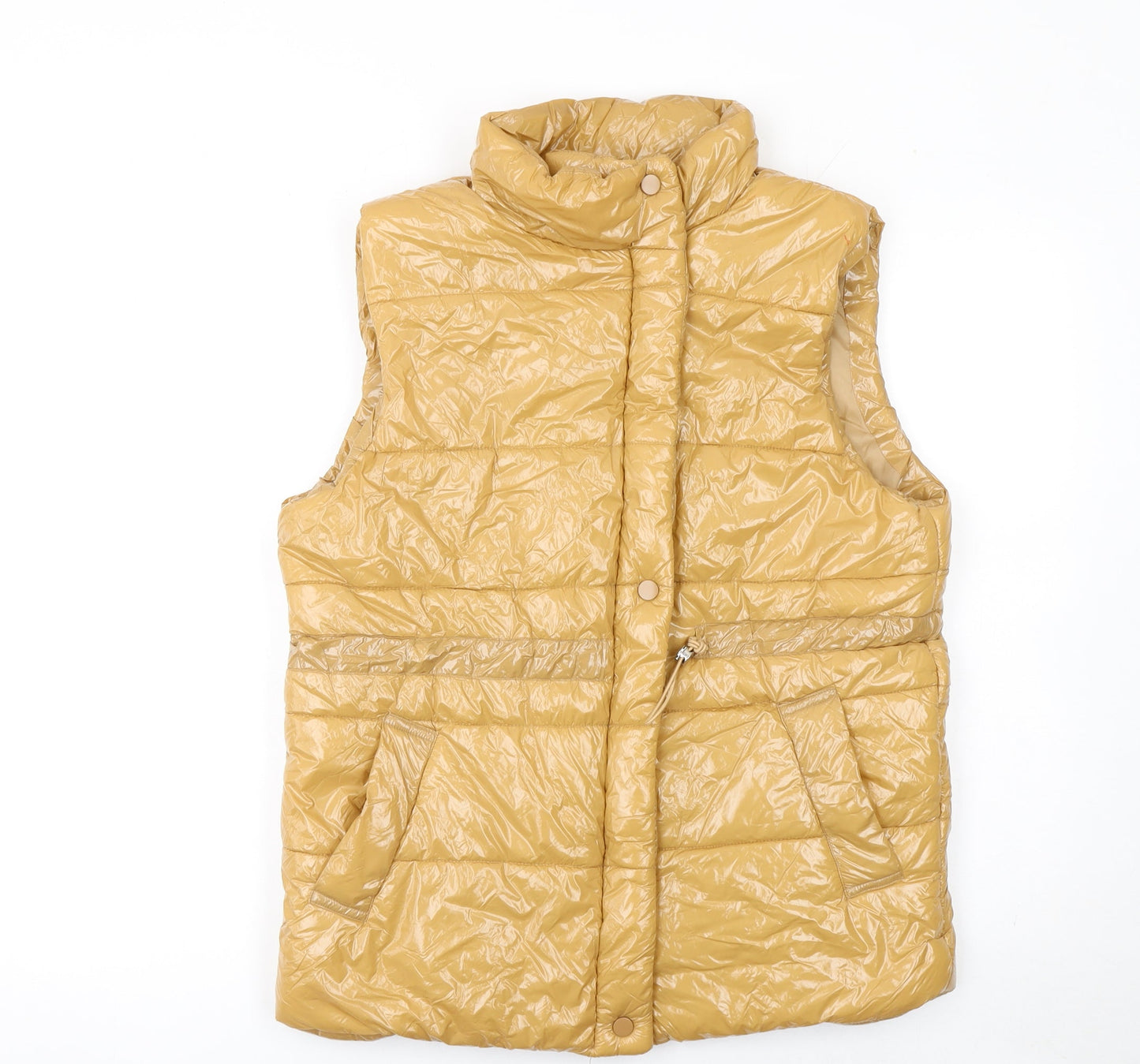 Boohoo Tall Women's Beige Padded Puffer Waistcoat Size 10