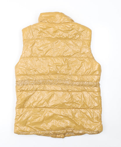 Boohoo Tall Women's Beige Padded Puffer Waistcoat Size 10