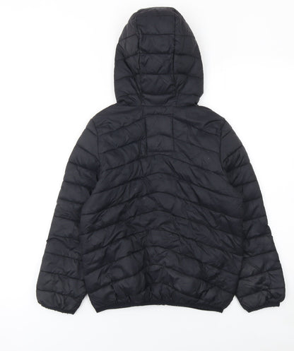Boys UK Size 7-8 Years Marks and Spencer Black Puffer Jacket