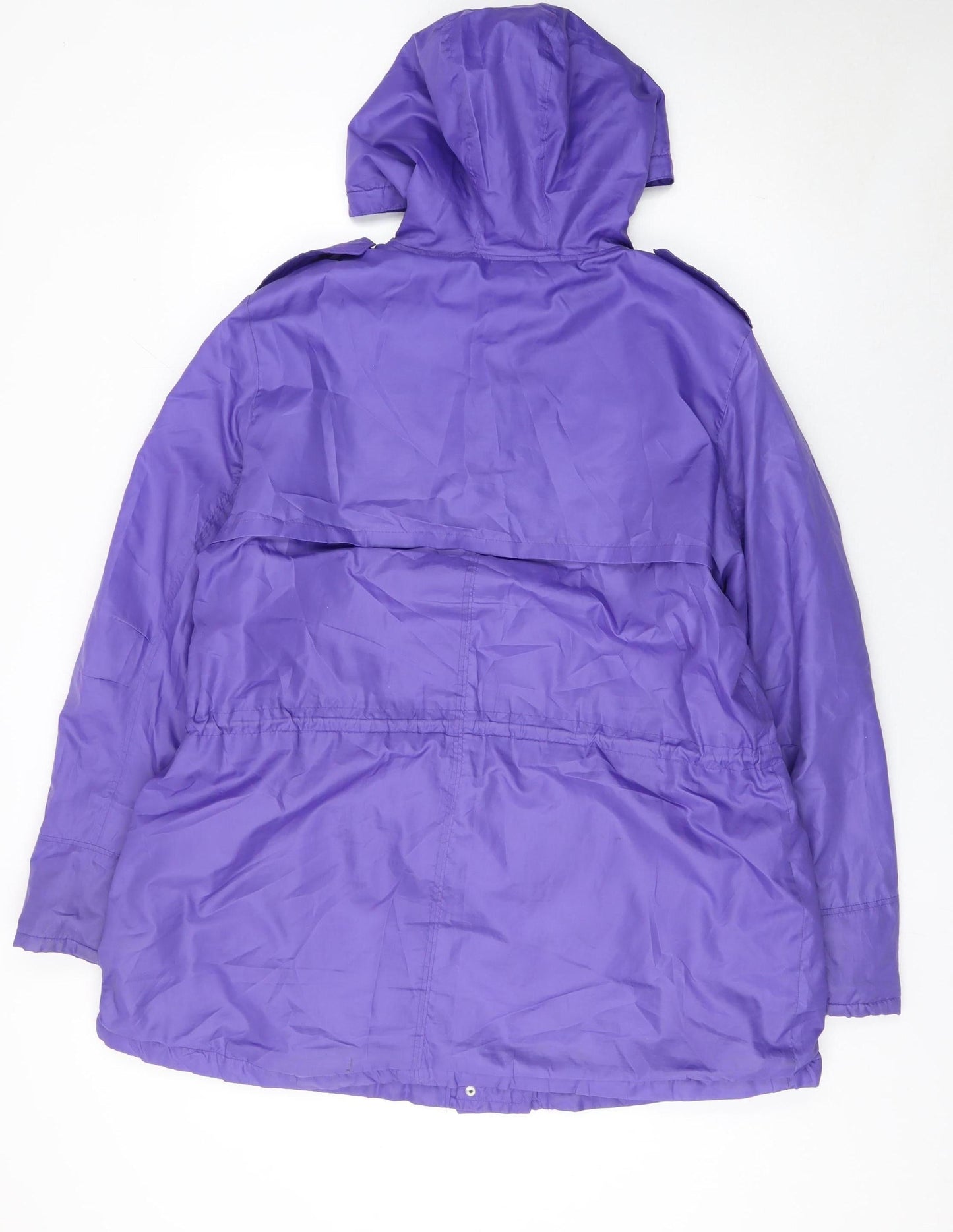 Cotton Traders Womens Purple Hooded Parka Jacket Size 18
