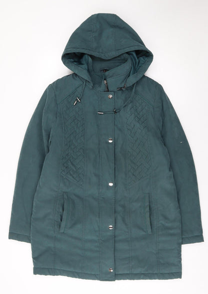 Womens UK Size M Klass Green Parka Coat