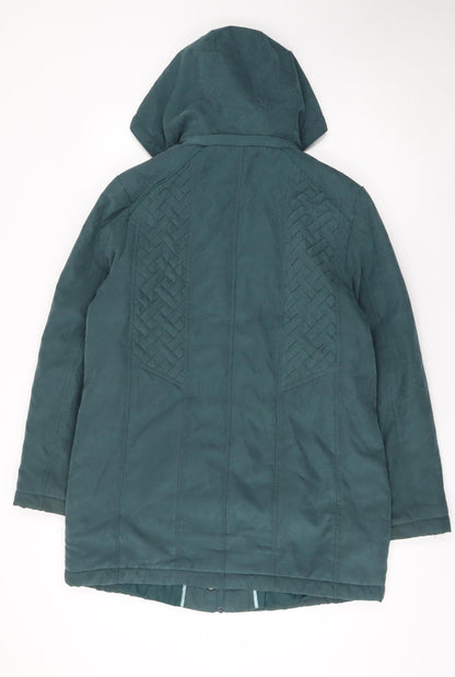 Womens UK Size M Klass Green Parka Coat