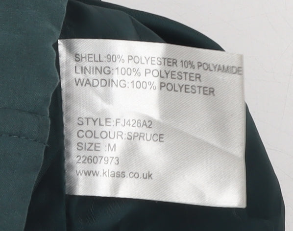 Womens UK Size M Klass Green Parka Coat