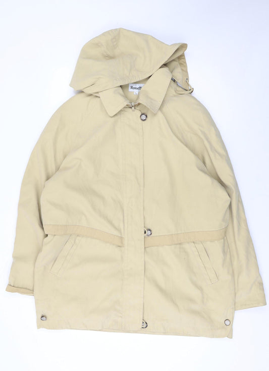 Rosetti Womens Beige Hooded Parka Jacket Size 22