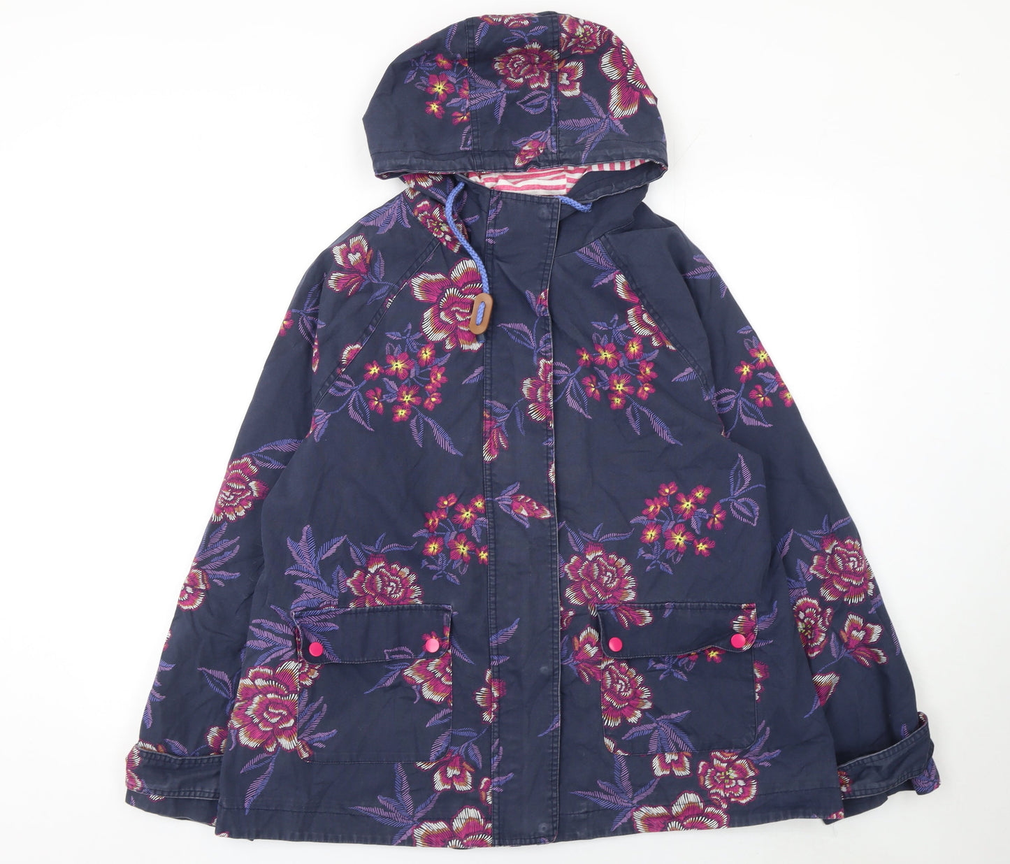 Womens UK Size 14 TU Blue Rain Coat