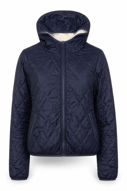 Womens UK Size S Vero Moda Jeans Blue Quilted Coat