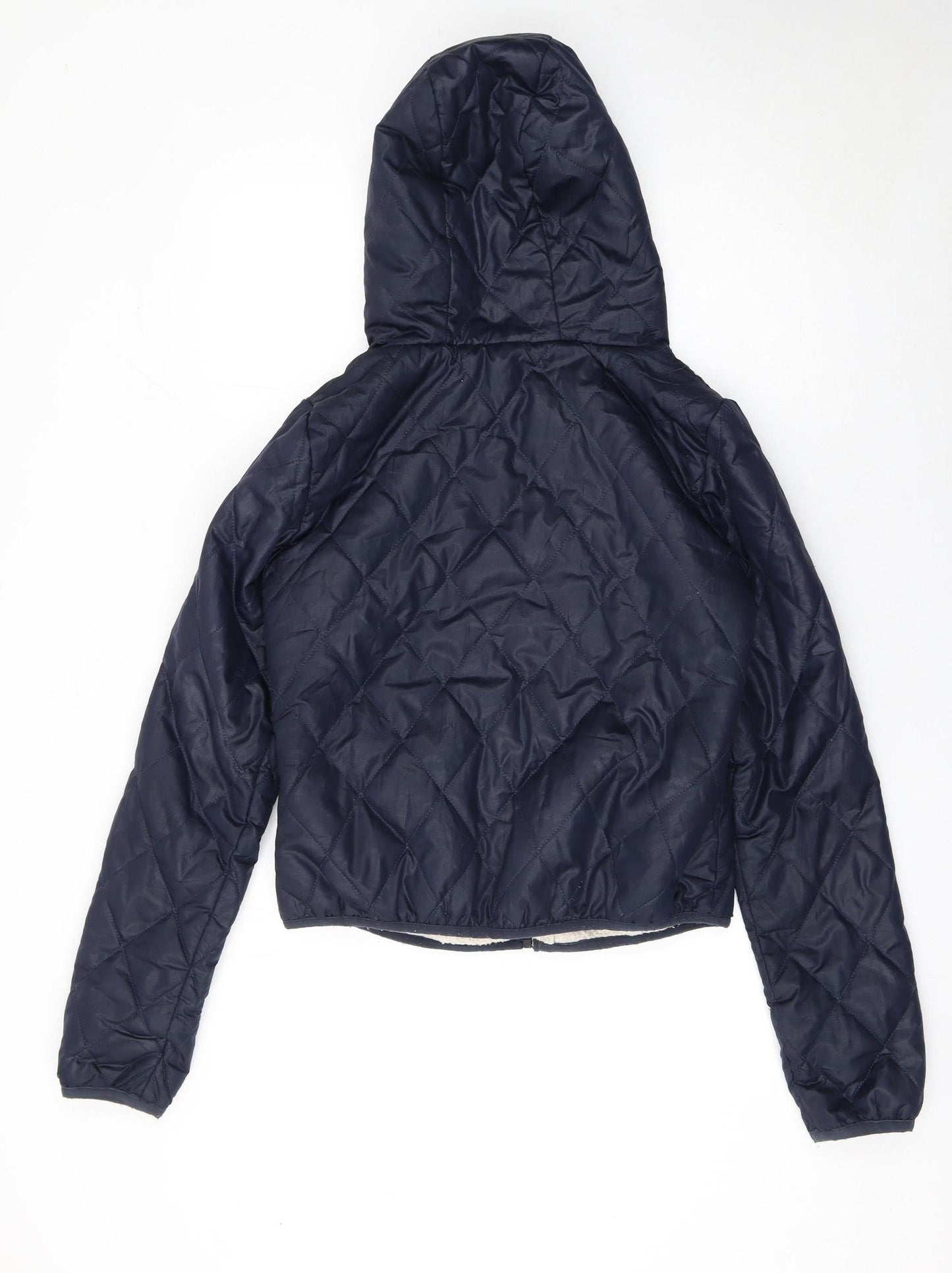 Womens UK Size S Vero Moda Jeans Blue Quilted Coat