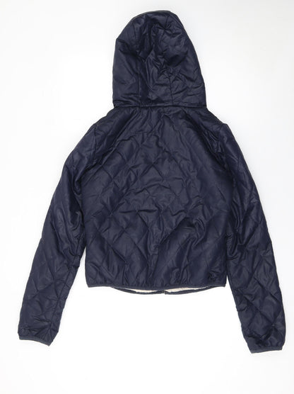 Womens UK Size S Vero Moda Jeans Blue Quilted Coat