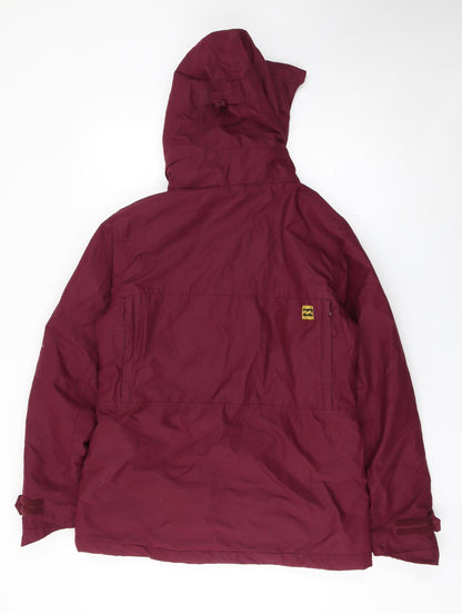Womens UK Size L Billabong Red Parka Coat