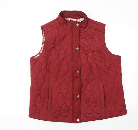 Womens UK Size L Honor Millburn Red Quilted Coat