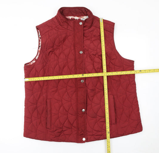 Womens UK Size L Honor Millburn Red Quilted Coat