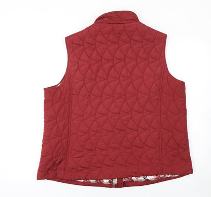 Womens UK Size L Honor Millburn Red Quilted Coat