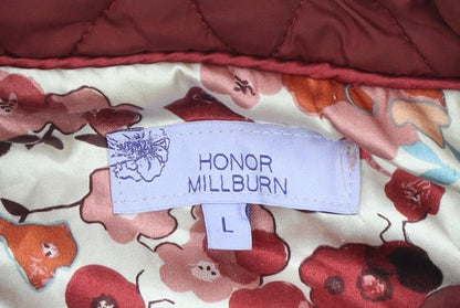 Womens UK Size L Honor Millburn Red Quilted Coat