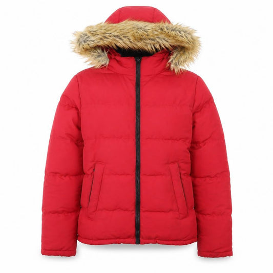 SoulCal & Co Women Red XS Hooded Puffer Jacket Winter Coat