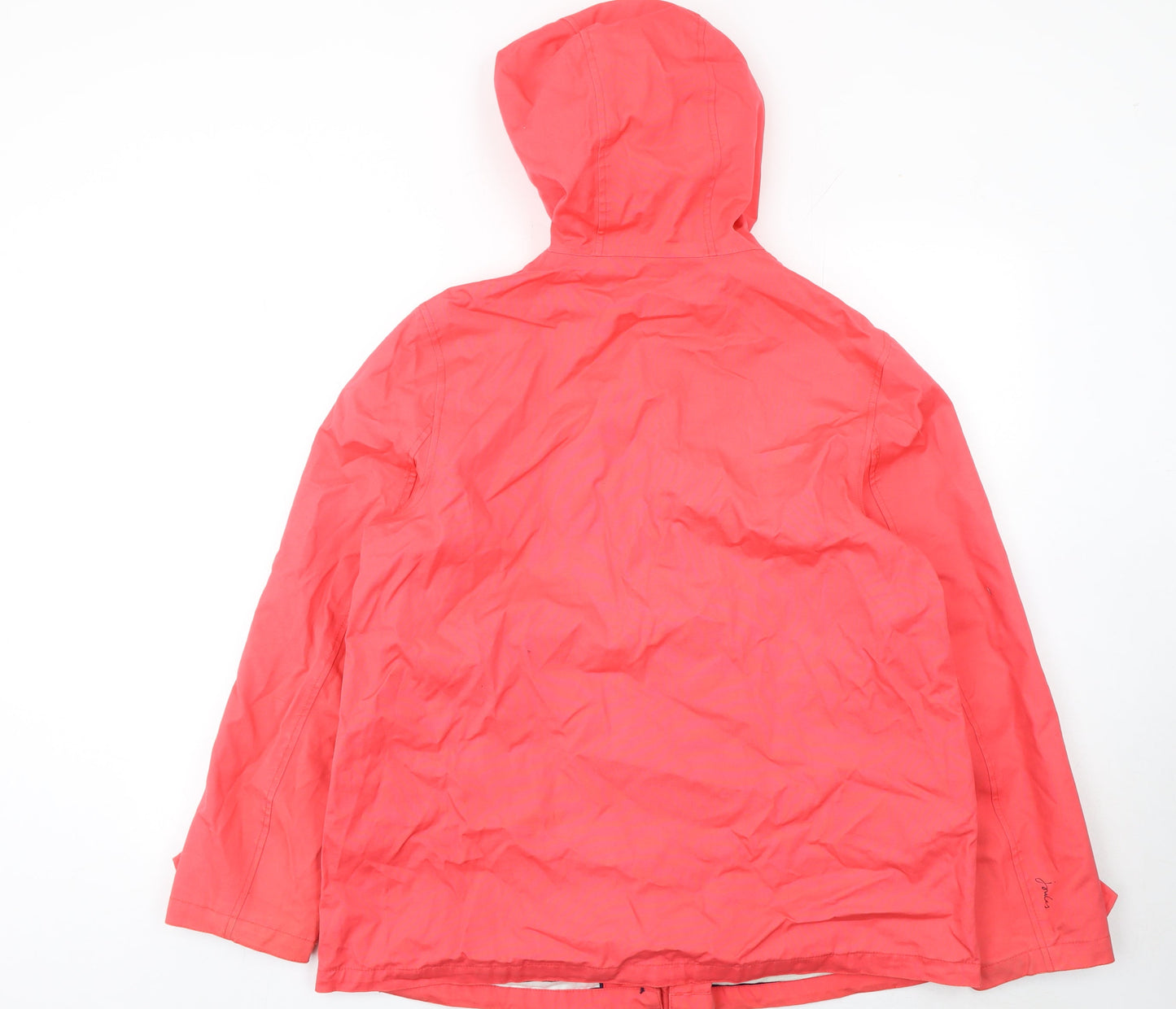 Joules Womens Pink Hooded Waterproof Rain Jacket Size 16