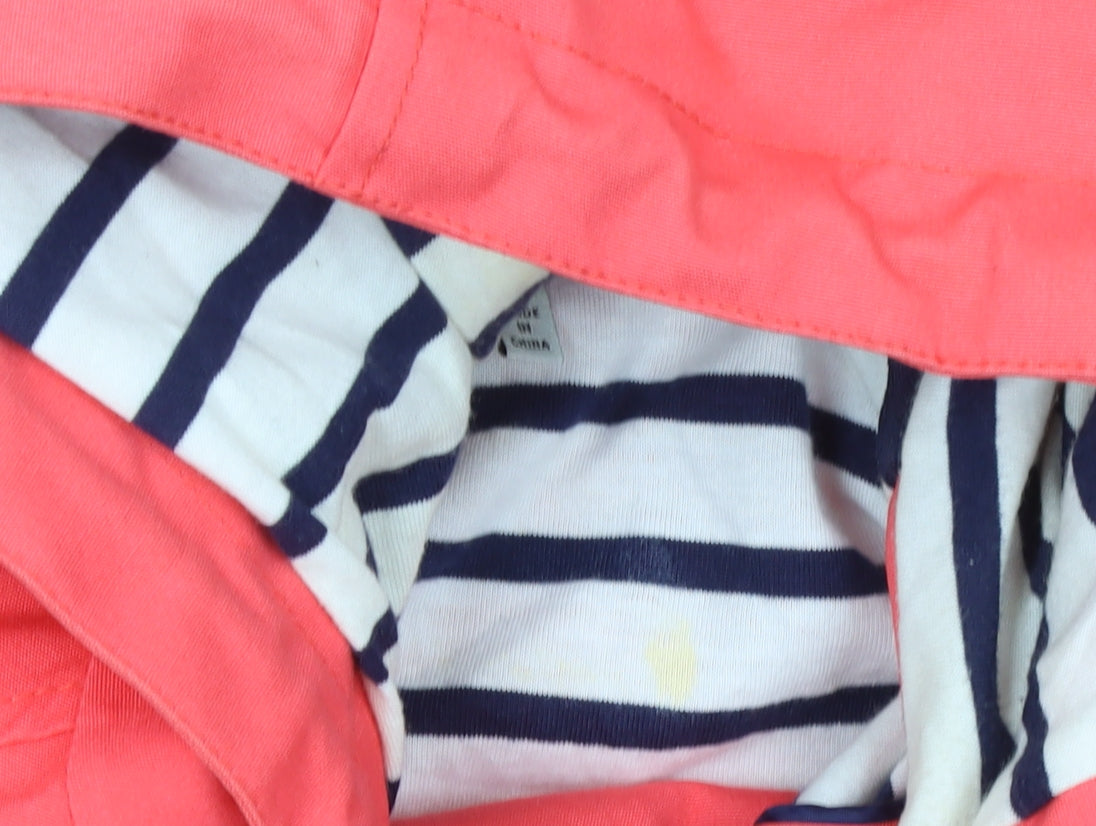 Joules Womens Pink Hooded Waterproof Rain Jacket Size 16