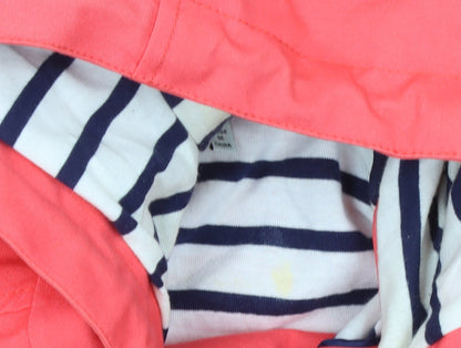 Joules Womens Pink Hooded Waterproof Rain Jacket Size 16