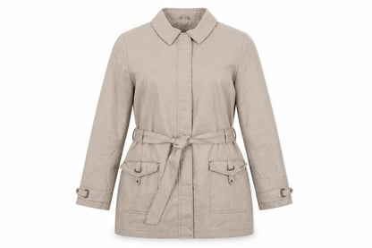 Bonmarché Women Beige Belted Trench Coat Size XL