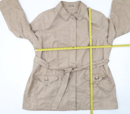 Womens UK Size XL Bonmarche Beige Trench Coat