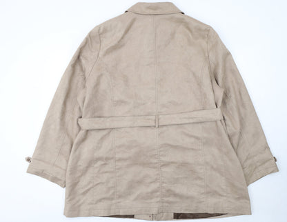 Womens UK Size XL Bonmarche Beige Trench Coat