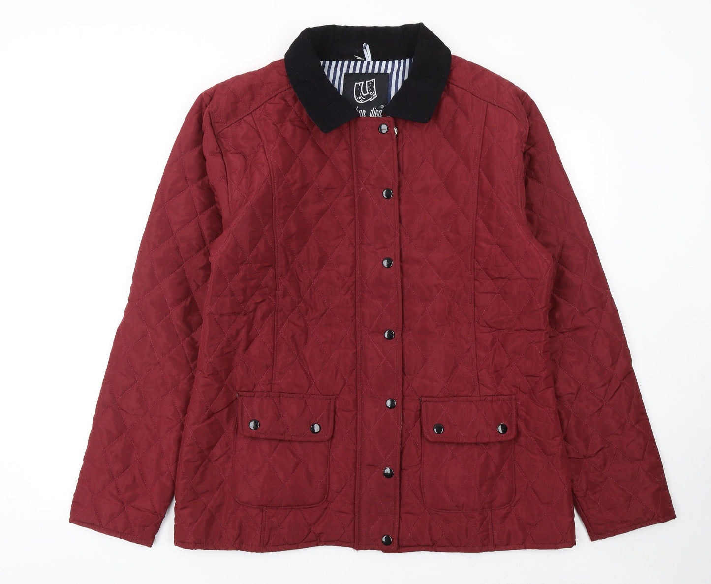 Womens UK Size XL Urban Diva Red Quilted Coat