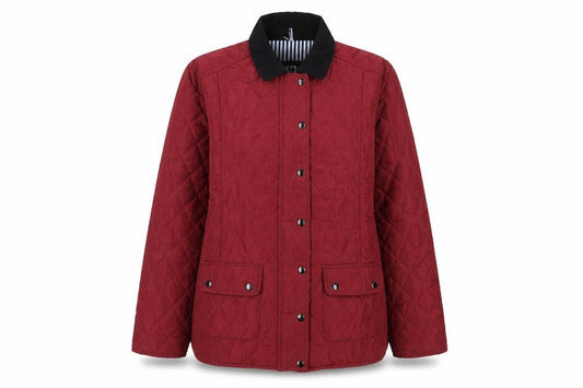 Womens UK Size XL Urban Diva Red Quilted Coat