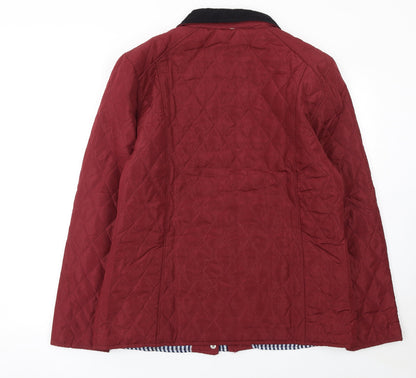 Womens UK Size XL Urban Diva Red Quilted Coat